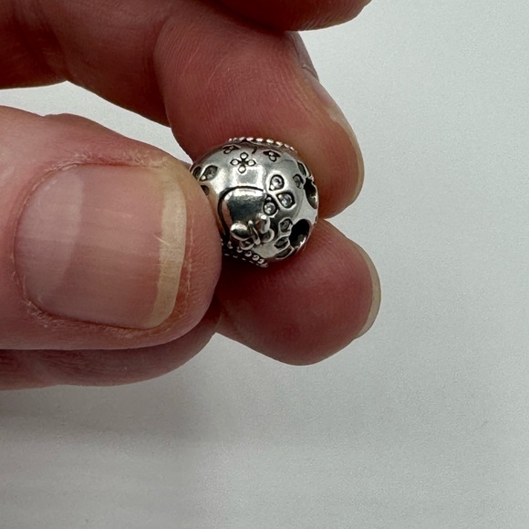 Sterling Silver Sugar Skull Pendant/ Charm - Picture 3 of 6